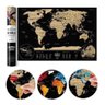Mapa de Raspadinha Black & Gold - Mapa de Raspar Viagens - 60x40 - 1
