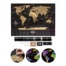 Mapa de Raspadinha Gold Deluxe -Mapa de Raspar Viagens - 80x60 - 1