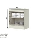 Ver imagem 4 de Balcão 80cm com Tampo 100% MDF 2 Gavetas Fineze
