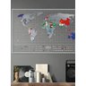 Mapa de Raspadinha Transparente - Mapa de Raspar Viagens com Bandeiras - Gigante - 96x60 - 4
