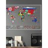 Mapa de Raspadinha Transparente - Mapa de Raspar Viagens com Bandeiras - Gigante - 96x60 - 6