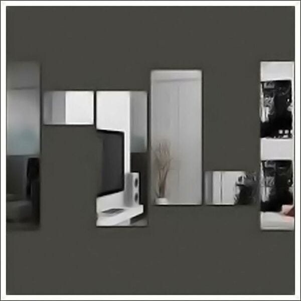 Espelho Decorativo de Vidro Retângulos 75 x 75 cm - 5