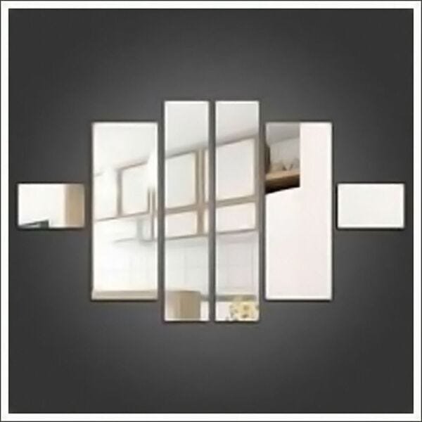 Espelho Decorativo de Vidro Retângulos 75 x 75 cm - 6