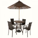 Ver imagem 3 de Mesa e Cadeiras Ascoli para Jardim, Área Externa, Churrasqueira Trama Original