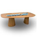Ver imagem 3 de Mesa Organica Flower 198x122cm em Freijo