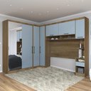 Ver imagem 1 de Guarda Roupa Casal Modulado Espelho Cp06 Delphi Avelã/grey L01 - Mpozenato