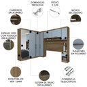 Ver imagem 2 de Guarda Roupa Casal Modulado Espelho Cp06 Delphi Avelã/grey L01 - Mpozenato