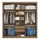 Ver imagem 4 de Cômoda Astral e Guarda Roupa Casal Residence Amêndola Off White - Demóbile