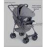 Carrinho Bebê Galzerano Milano Reversível - Grafite - 2