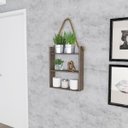 Ver imagem 1 de Nicho Prateleira Decorativo Corda 60 Cm Sala Quarto Escritório Banheiro Mdp Rústico - Clicklar