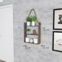 Ver imagem 2 de Nicho Prateleira Decorativo Corda 60 Cm Sala Quarto Escritório Banheiro Mdp Rústico - Clicklar