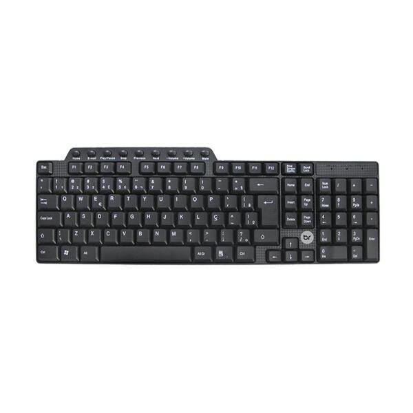 Teclado Multimídia Usb Abnt2 Preto 132 Bright