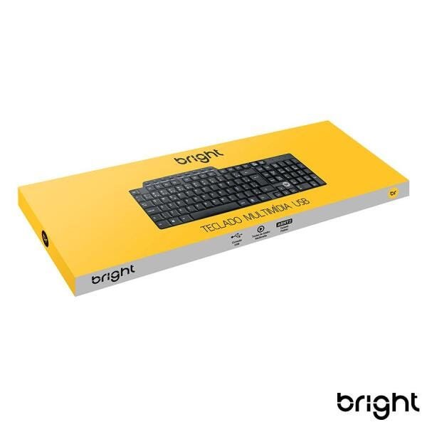 Teclado Multimídia USB Abnt2 Preto 132 Bright - 2