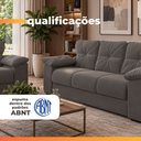 Ver imagem 7 de Conjunto de Sofá 2 e 3 Lugares Suede Cinza Londres Mamflex