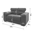 Ver imagem 4 de Conjunto de Sofá 2 e 3 Lugares Suede Cinza Londres Mamflex