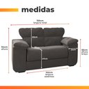 Ver imagem 4 de Conjunto de Sofá 2 e 3 Lugares Suede Cinza Londres Mamflex