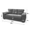 Conjunto de Sofá 2 e 3 Lugares Suede Cinza Londres Mamflex - 3