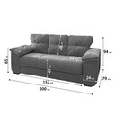 Ver imagem 3 de Conjunto de Sofá 2 e 3 Lugares Suede Cinza Londres Mamflex