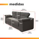 Ver imagem 3 de Conjunto de Sofá 2 e 3 Lugares Suede Cinza Londres Mamflex