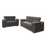 Conjunto de Sofá 2 e 3 Lugares Suede Cinza Londres Mamflex - 2