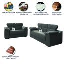 Ver imagem 5 de Conjunto de Sofá 2 e 3 Lugares Suede Cinza Londres Mamflex