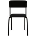 Ver imagem 3 de Kit 06 Cadeiras Estofada para Sala de Jantar Sense Preto C01 Linho Preto - Lyam Decor