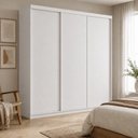 Ver imagem 1 de Guarda-Roupa Casal MDF BP 3 Portas 4 Gavetas Liege Branco