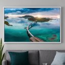 Ver imagem 1 de Quadro Canvas Caminho sobre o Mar - Trav Ponte-mold.branca:60x40cm