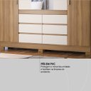 Ver mais imagens de Guarda Roupa Casal 4 Portas com Espelho e 6 Gavetas Cádis - Amêndola Touch/off White