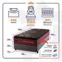 Ver imagem 4 de Conjunto Cama Box c/ Molas Ensacadas Toronto Vermelho Solteiro 88x188x66