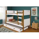 Ver imagem 2 de Beliche Heloísa com Auxiliar e Pés em Madeira – Ideal para Quarto Infantil ou Juvenil