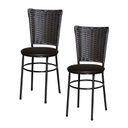 Ver imagem 1 de 2 Cadeiras para Mesa Preta Hawai Marrom:marrom