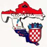 Imã Croácia com Mapa, Bandeira, Cidades e Símbolos - Imã de Geladeira - 1