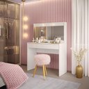 Ver imagem 1 de Penteadeira Camarim 3 Portas com Espelho e 2 Gavetas Nina Branco Dj Móveis