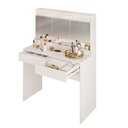 Ver imagem 5 de Penteadeira Camarim 3 Portas com Espelho e 2 Gavetas Nina Branco Dj Móveis