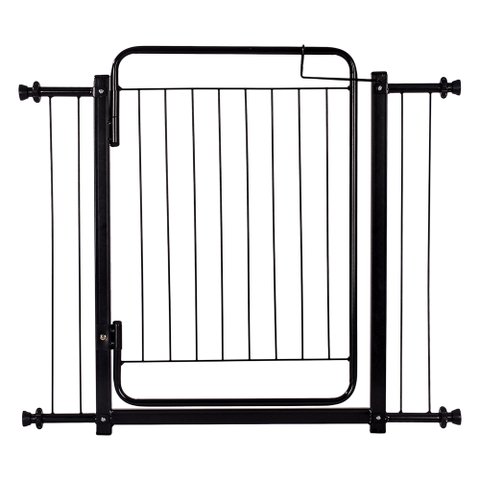 Grade Portão Proteção Pet Cachorro 89 a 94 Cm Criança Cães Cor:preto:preto