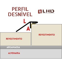 Perfil Desnível, Aço Inox 304, Escovado, 10 mm -  40 x 900 mm - 3