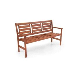 Banco 03 Lugares com Encosto e Braços - Natural - 1