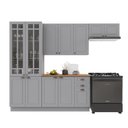 Ver imagem 2 de Cozinha Modulada Completa Americana 100% MDF 280cm com Rodapé Provence Multimóveis Crink-CPL016