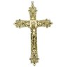 Crucifixo Em Bronze Para Parede Decoração Igrejas Modelo Europeu Do Século XIX - 2