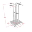 Ver imagem 3 de Expositor Cabideiro 4 Braços Robust Base Em MDF Comac Branco/Preto