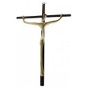 Ver imagem 2 de Crucifixo Estilizado Em Bronze E Ferro 43 Cm Para Uso Em Parede Fé Jesus Cristo Sala