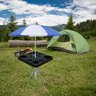 Mesa Praia Dobrável Petisqueira e Suporte Guarda Sol Chão Cor:preto - 6