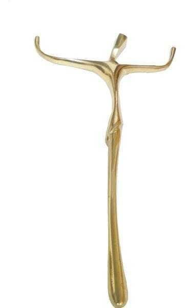 Crucifixo Estilizado Em Bronze 30 Cm Para Usar Na Parede Decoração Presente - 3