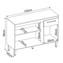 Ver imagem 4 de Balcão de Cozinha 3 portas 1 gaveta Dama Demóbile Amêndola/Branco