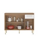 Ver imagem 3 de Balcão de Cozinha 3 portas 1 gaveta Dama Demóbile Amêndola/Branco