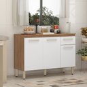 Ver imagem 2 de Balcão de Cozinha 3 portas 1 gaveta Dama Demóbile Amêndola/Branco