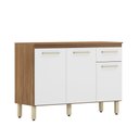 Ver imagem 1 de Balcão de Cozinha 3 portas 1 gaveta Dama Demóbile Amêndola/Branco