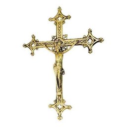 Crucifixo Em Bronze Para Parede 37 Cm Decorações Igrejas Jesus Cristo Capelas Católicos - 2