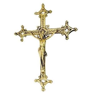 Crucifixo Em Bronze Para Parede 37 Cm Decorações Igrejas Jesus Cristo Capelas Católicos